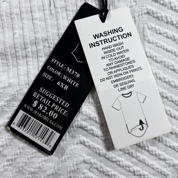 Makobi M370 Crewneck T-Shirt Men's 6XB White No Culture Vultures Patch GUC - Picture 6 of 6